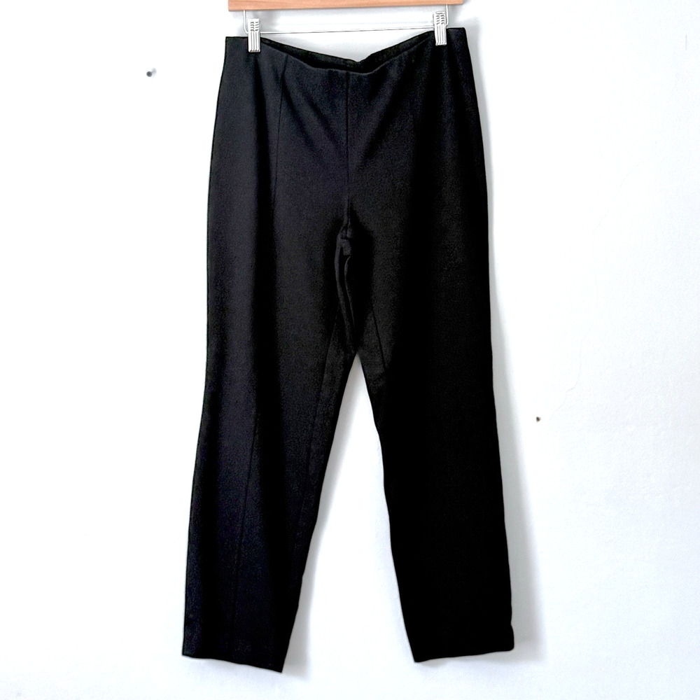 J. JIll Pants Size Medium Black Ponte Slim Leg Minimalist Classic Dress Pants